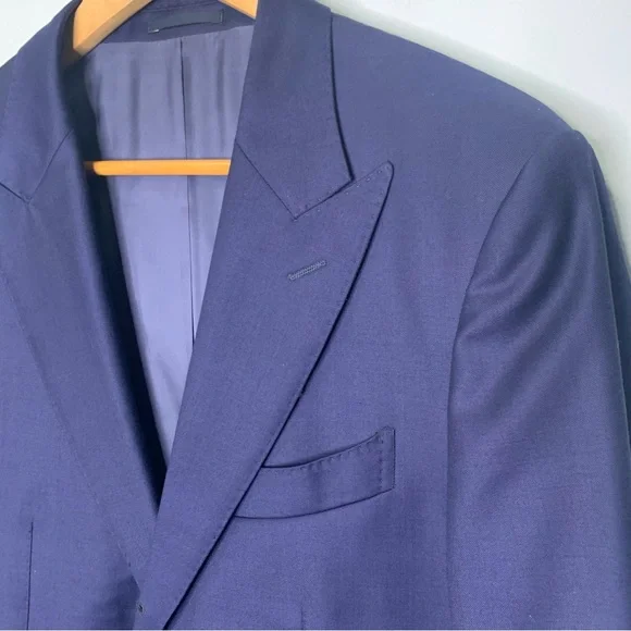 Suitsupply Super 110’s Vitale Barberis Canonico Blue Sport Coat Blazer Jacket